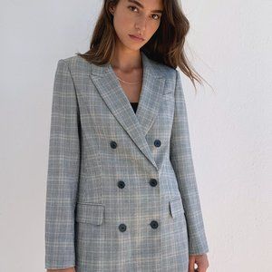 Aritzia Babaton Samuel Blazer in Lg Glencheck-Sz 0